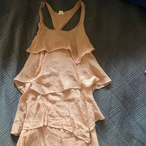 Blush Ruffle Tunic, in Dusty Pink. Sz S